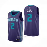 Camiseta Charlotte Hornets LaMelo Ball #2 Statement 2020-21 Violeta